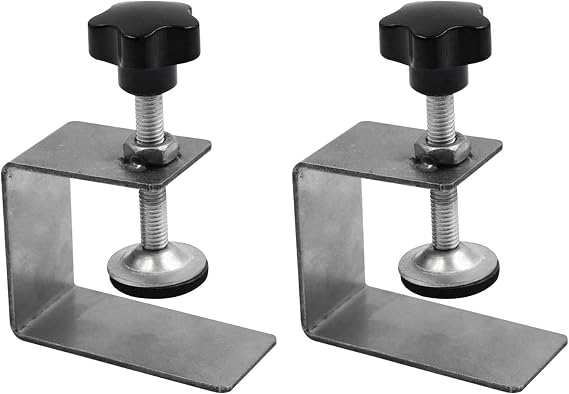 2PCS C Clamp Drawer Front Installation Clamps Heavy Duty Stainless Steel Cabinet Clamps Cabinet Hardware Jig Woodworking Tool for Easy & Fast Installing Frame of Cabinets(Size:S)