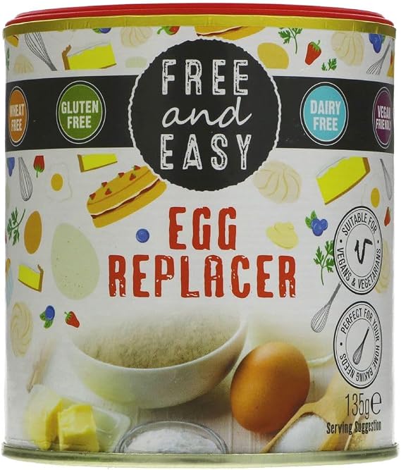 Free&Easy | Egg Replacer - 135g | Gluten-Free & Vegan | Plant-Based Egg Substitute for Baking, Cakes, Pancakes, Meringues | Low Fat, No Added Sugar | from SuperfoodUK (Pack of 1)