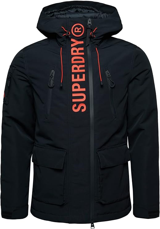 Superdry Mens Ultimate Sd Windcheater Jacket Eclipse Navy/Bold Orange Size L