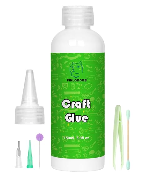 Tacky Craft Glue, 150ML Art Glue with Precision Tips, Ideal for DIY Crafts and Handmade Projects.