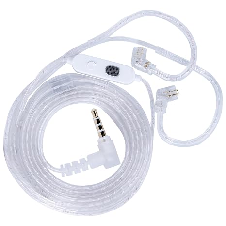 KZ-M2 Dual Mic Upgrade Cable for KZ C-Pin IEMs, 3.5mm