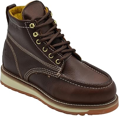 Grand H 827 by Hammer Work Boots for Men - Moc Toe Boots for Men - Men's Industrial & Construction Boots - Lightweight Work Boots - 6" Mens Work Boots - Botas de Trabajo