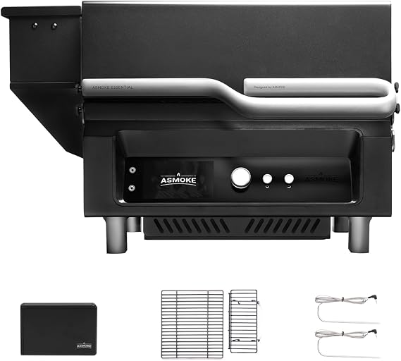Portable Wood Pellet Grill & Smoker Gugas Pick, Smart Wi-Fi Control | 8-in-1 BBQ, 5" LCD Screen, 271 sq.in, Meat Probes, ASCA Steam Tech, PIN Controller, 8-10H Battery Fit for RV Camping & Family