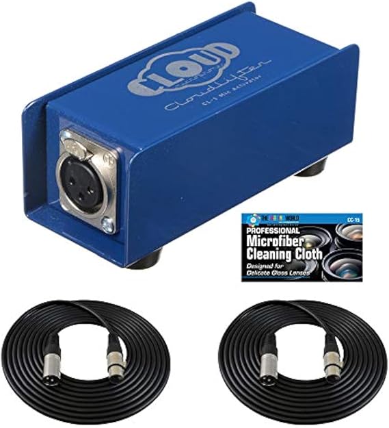 Cloud Microphones Cloudlifter CL-1 Mic Activator + Extra Two (2) XLR Cables Bundle