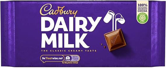Cadbury Dairy Milk Chocolate Bar, 200g