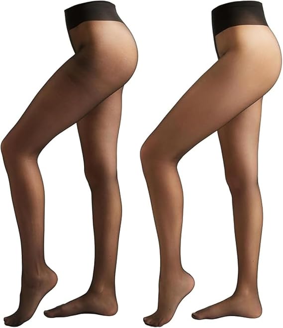 CALZEDONIA Womens 2-Pair Tights Set: 20 Denier & 40 Denier, Size L