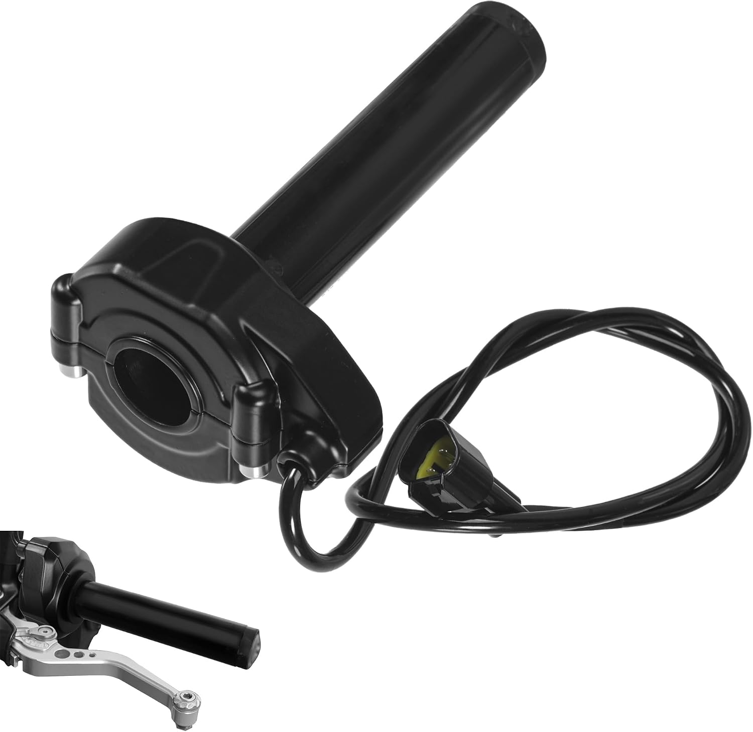 Bike Throttle Grip for Surron Black Motorcycle Twist Throttle Accelerator Handle Grip 3 Pin Aluminium Alloy Electric Ebike Twist Throttle Grip Assy Replacement for Sur-Ron Light Bee Surron S/X