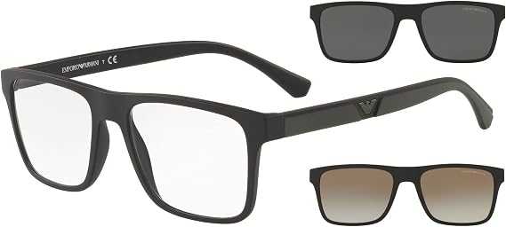 Emporio Armani EA 4115 Black Black/Grey Shaded Clip-On 54/18/145 men Eyewear Frame