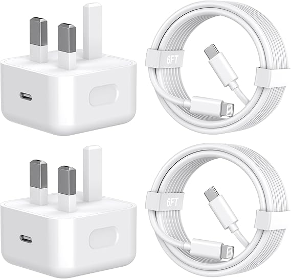 iPhone Charger Fast Charge,[MFi Certified] 2Pack USB C Charger Plug Power Adapter and 6FT USB C to Lightning Cable Lead Phone Charging for Apple iPhone 14 13 12 11 Pro Max XS XR X SE 8Plus,for ipad