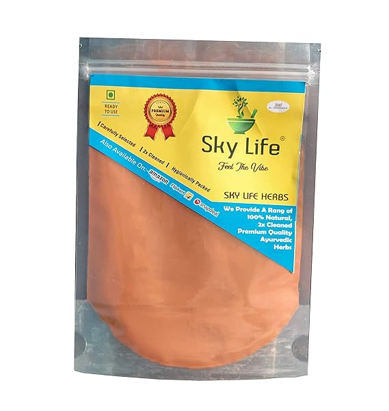 Sky life Geru Mitti Powder - 100 Grm - Red Ocher Powder - Geru Powder -