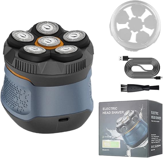 Men Electric Shaver 6D Head For Bald Men Shaving Rotary Grooming Waterproof Wet/Dry LED Display Multifunctional Hair Shaver