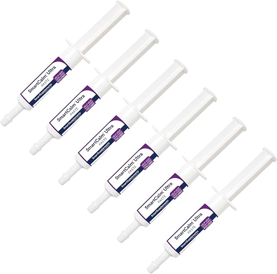 SmartCalm Ultra Paste Calming Horse Supplements | No Added Herbs or Sugar | Equine Supplement | Helpful with Skittish Horses | Pack of 6 Tubes