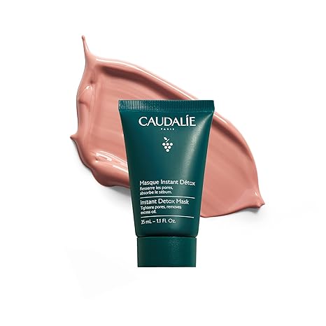 Caudalie Instant Detox Mask, Pore Minimizing Pink Clay Face Mask