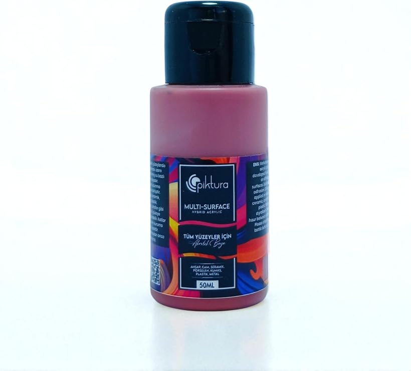 Akrilik Multisurface Boya 50ml (Nar Kırmızı, 50 Mililitre)