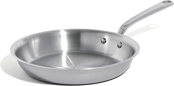 Made In Cookware - 10-Inch Stainless Steel Frying Pan - 5 Ply Stainless Clad - Professional Cookware - Crafted in Italy - Induction Compatible