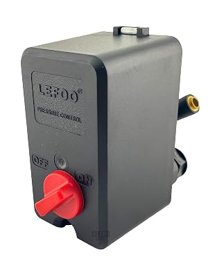 Heavy Duty Air Compressor Pressure Switch Single Port 90 Degree Unloader 140-175PSI 26AMP