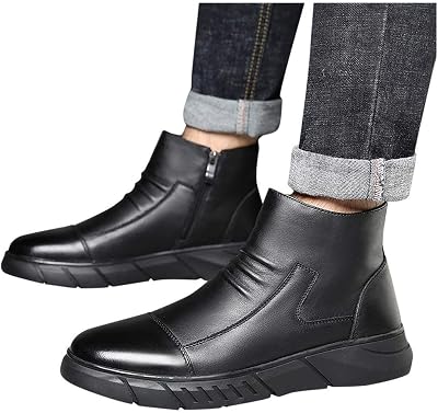 BORAMAX Mens Sneakers Mens Running Shoe Fashion Mens Boots Autumn Men Slip On Sneakers Men Mens Walking Shoes Black