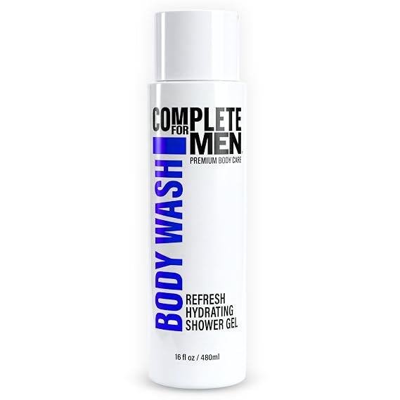 Hydrating Shower Gel for Men: Sulfate-Free Mens Body Wash, Natural Shower Gel - Moisturizing Body Wash for All Skin Types, Soap & Body Cleansers, Bath Gel for Dry Skin