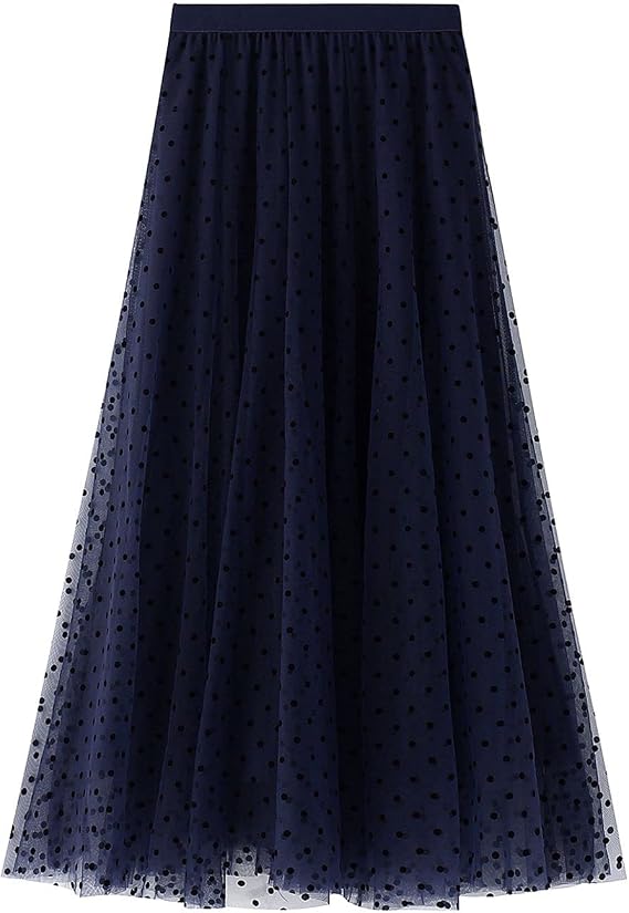 Women's A Line Tulle Skirt Autumn Skirt Billowy Comfy Elastic Band Casual Mesh Elastic Elegant Falbala