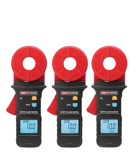 UNI-T UT271A UT271B UT271C Ground Resistance Tester Clamp Ammeter AC Leakage Current Clamp Meter Data Storage(UT271C)