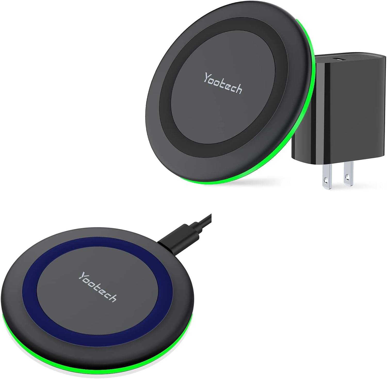 Yootech [2 Pack] Wireless Charging Pad with Quick Adapter