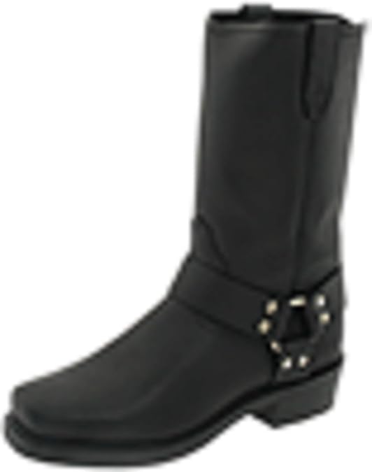 Dingo Mens Dean Harness Square Toe Pull On Motorcycle Casual Boots Mid Calf