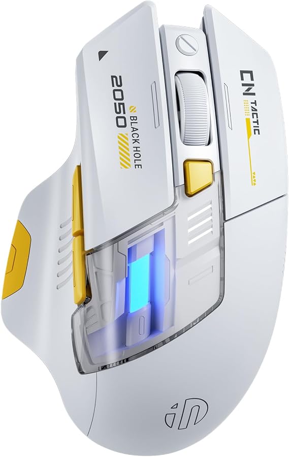 INPHIC A9 Explorer V2 Tri-Mode Silent Wireless Gaming Mouse, 12800 DPI
