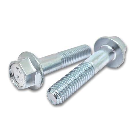 (5) M12-1.25 x 50 Hex Flange Bolts Class 10.9 JIS Zinc Clear M12x50 Fine Thread