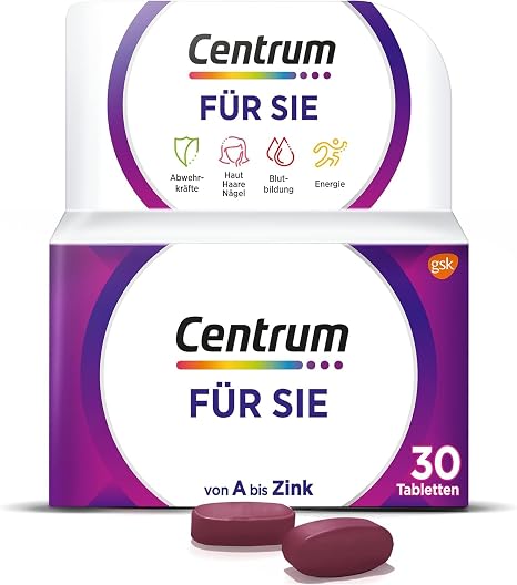 Multivitamin - Centrum For Her - High Quality Dietary Supplement with Micronutrients - Especially for Women - Vitamins Minerals Trace Elements - 1 x 30 Tablets