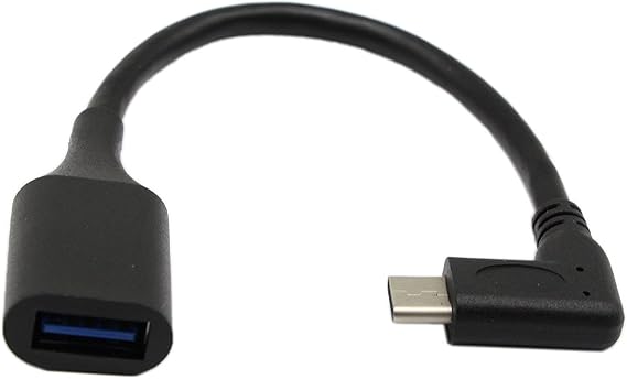 USB C OTG Cable,Type C 3.1 Male Cable,SinLoon High Speed USB 3.0 (Type A) Female to USB 3.1 C (Type C) Male Left or Right 90 Degree Angle OTG Sync & Charge Converter Adapter Cable Cord(3.0F-CM,7inch)