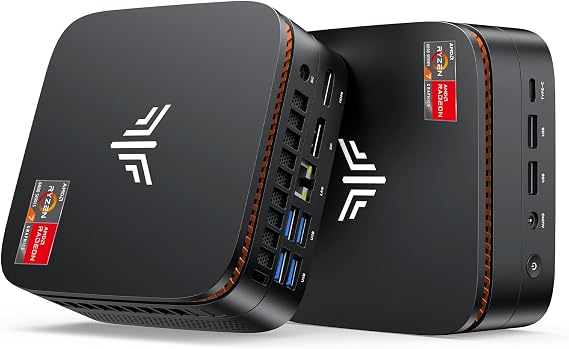 KAMRUI Hyper H1 Mini Gaming PC, AMD Ryzen 7 6800H, 16GB DDR5 4800MHz 512GB M.2 NVMe PCIe3.0x4 SSD Mini PC(8C/16T,up to 4.7GHz),16MB L3 Smart Cache,Triple 4K Display/WiFi6/BT5.2/Mini Desktop Computers