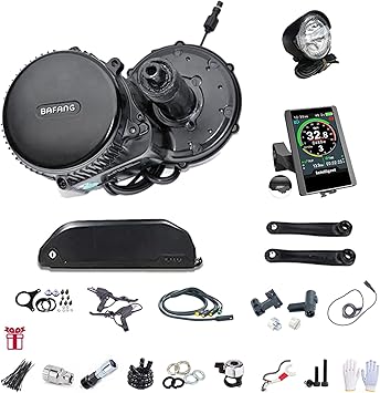 BAFANG BBSHD 48V/52V 500W 750W 1000W Mid Drive Kit with Battery Optional BBS01 BBS02 8FUN DIY Conversion Kit with LCD Display & Chainring Mountain Bike, Road Bike