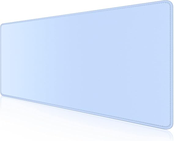 Dapesuom Large Mouse Pad, Extended Gaming Mouse Mat with Stitched Edges, Full Size Desk Mats with Non-Slip Base, Computer Big Desktop Keyboard Pad for Gamer, Laptop, Office, 60 x 30 cm, Sky Blue