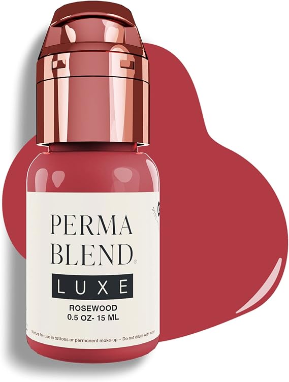 Perma Blend Luxe Lip Pigment Ink, Professional Lip Tattoo Microblading Supplies, Rosewood, .5 oz