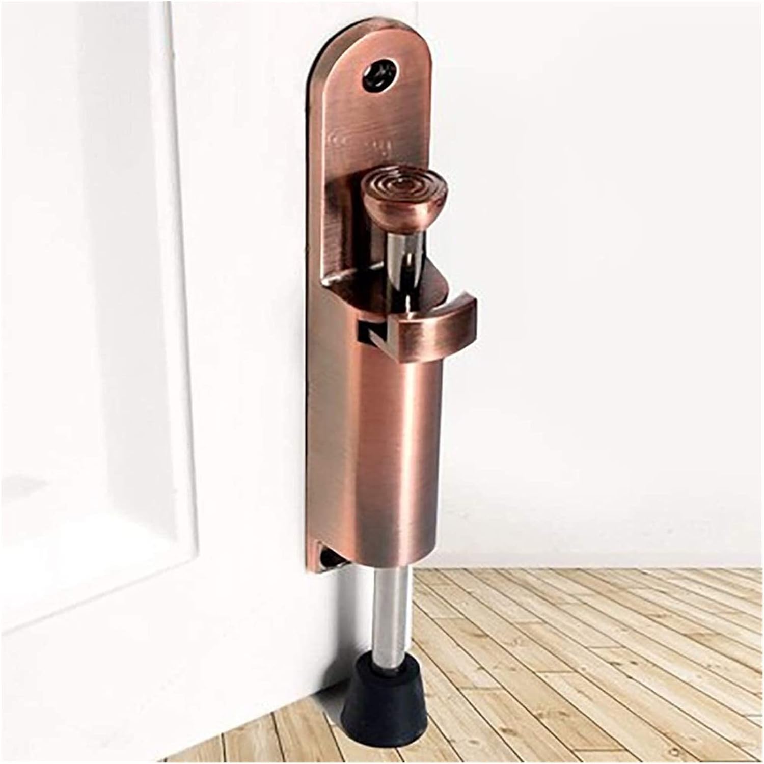 Doorstops Wedge,Rubber Door Wedges, Door Stops Perforated Suction Door Foot Stop Anti-Collision Door Stop Carmen Fixed Windproof Positioning Type Foot Color : Red Color : Red