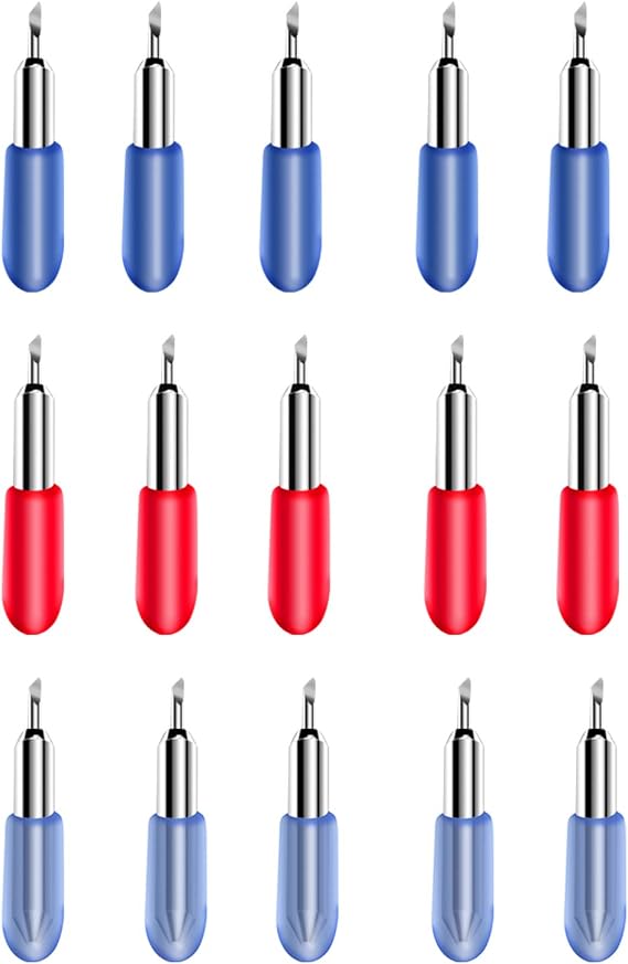 15 pcs Replacement Cutting Blades for Joy/ joy2 and Joy Xtra Machine,Fine Point Blades Include 45 Standard,30Shallow and 60 Deep Cutting Vinyl Fabric