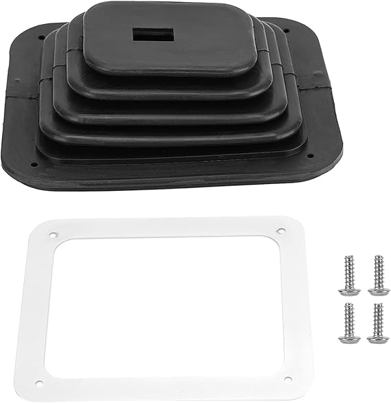 Aramox Gear Shift Gaiter Cover, Rubber Car Gear Shift Dust Cover Shifter Boot Replacement for GM350, Black