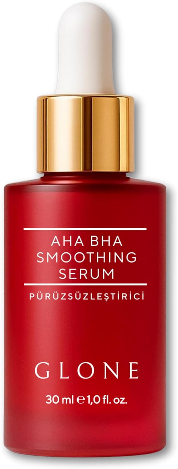 GLONE Aha Bha Smoothing Serum, 30ml | Hyaluronic Acid, Glycolic Acid & Centella Asiatica Content