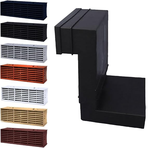 Telescopic Periscope ® Underfloor Ventilator Through Wall Cavity Vent and Airbrick (Blue-Black)