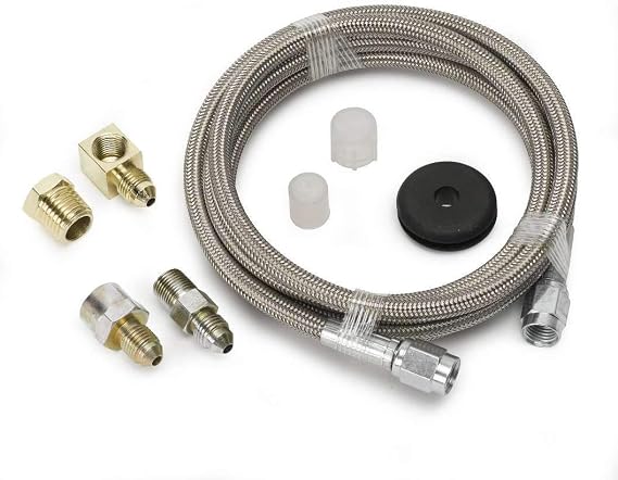 AUTO METER 3236 Braided Stainless Steel Hose , Black