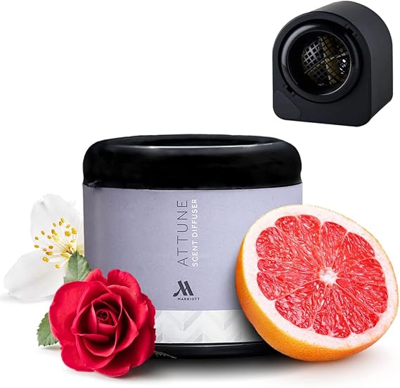 Marriott Attune Scent Air Diffuser Machine + Refill | Signature Hotel Fragrance Waterless Air Diffusers | Apple, Jasmine & Cedar Aroma | Long-Lasting 300-Hour Refill | Diffuser + Cartridge