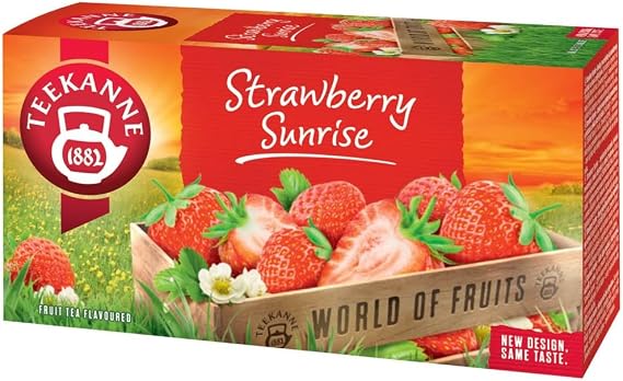 Teekanne Strawberry Sunrise Fruit Infusion Tea, 20 Tea Bags