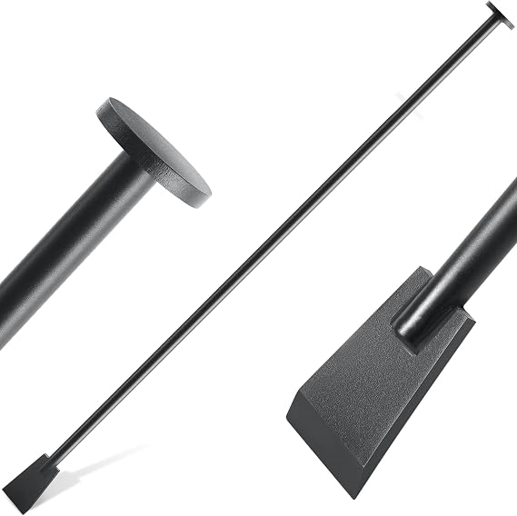 69 Inch Tamping and Digging Bar Steel Bars Post Hole Digger Tamping Bar (Shovel Shape, Black)