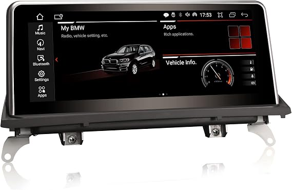 Erisin 10.25 Inch Android 14 Car Radio GPS Navigation for BMW X5 E70 X6 E71 CIC System Supports CarPlay IPS Touch Screen iDrive OEM Radio Bluetooth DAB+ Android Car WiFi USB TPMS 8-Core 4GB RAM + 64GB ROM