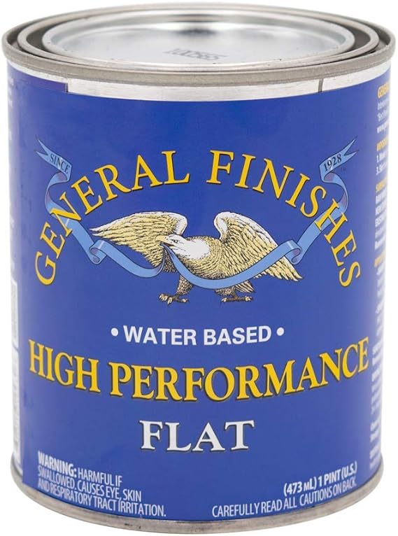 General Finishes High Performance Water Based Topcoat, 1 Pint, Flat