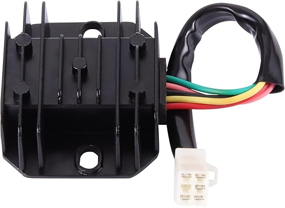 WOOSTAR 5 Wire 12V AC Voltage Regulator Rectifier Replacement for CG 125cc 200cc 250cc GY6 125cc 150cc 200cc 250cc Taotao Lifan Scooter ATV 4 Wheeler Quad Dirt Pit Bike Go Kart Moped