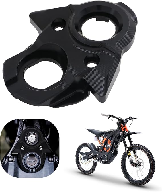 Funparts Surron Ignition Key Switch Cover, Ignition Switch Ring CNC for Surron Sur Ron Light Bee X/S/LBX Segway X260 X160 Electric Dirt Bike Black