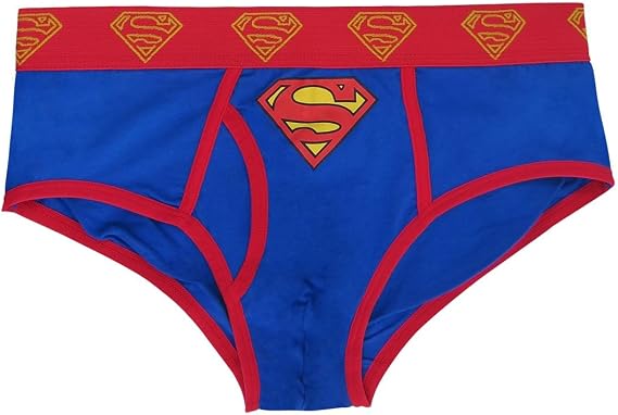 Superman Costume Logo Men's Underwear Briefs- Large (36-38) Blue
