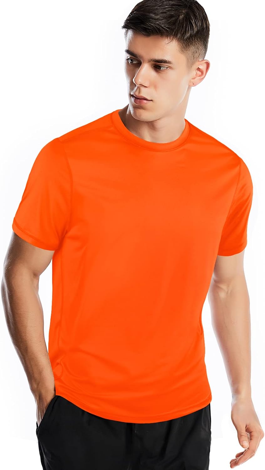 Sports T Shirt Men, Quick Dry Gym T Shirts Mens Running Top Short Sleeve