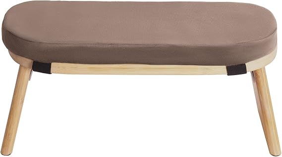 Meditation Bench, Foldable Mediation Stool, Portable Kneeling Meditation Bench with Carry Bag, Prayer Bench with Meditation Cushion, Kneeling Stool for Seiza & Yoga Practice (Coffee)